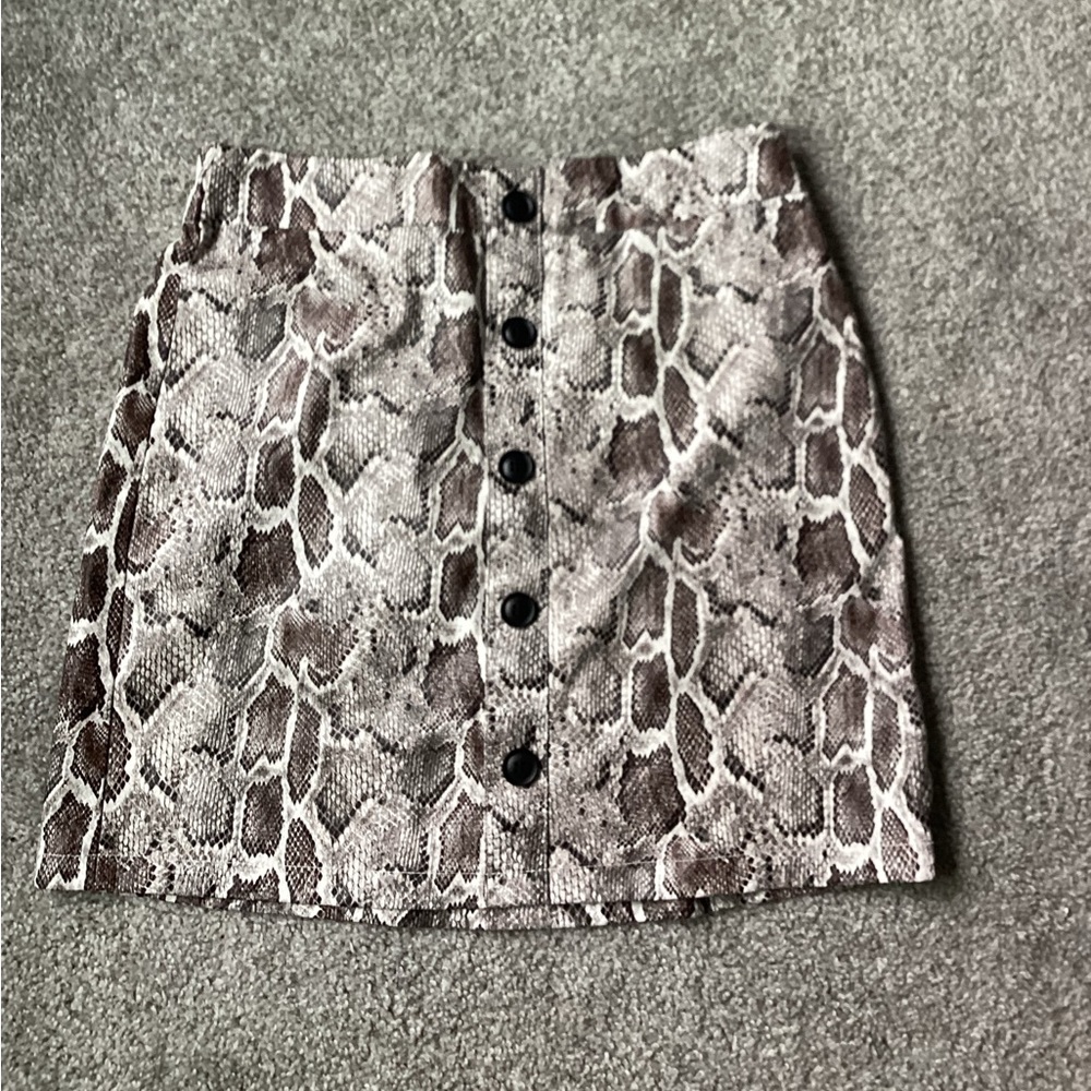 Shinestar Snakeskin Miniskirt